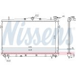 Radiador, refrigeración del motor NISSENS 62298