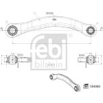 Bras de suspension - essieu arrière FEBI 184960