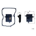 Juego de filtros hidráulicos, transmisión automática KNECHT HX 267D