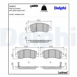 Bromsbeläggssats DELPHI LP3571, fram