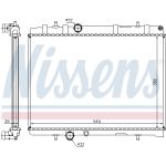 Radiador, refrigeración de motor NISSENS 63605A