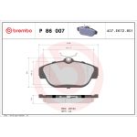 Bremsbelagsatz, Scheibenbremse BREMBO P 86 007