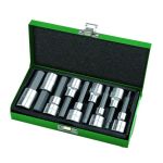 Kuusikulmainen hylsysarja TOPTUL 1/2 tuumaa 9  kpl 4, 5, 6, 7, 8, 10, 12, 14, 17 mm 80mm