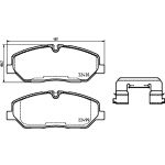 Jeu de plaquettes de frein, frein à disque BREMBO P 30 084