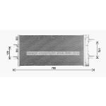 Condensator, airconditioning AVA COOLING BW5617D