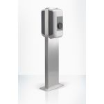 90 786 KC-P30 Pedestal, Double - stainless steel