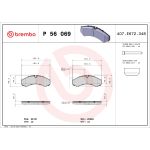 Conjunto de pastilhas de travão BREMBO P 56 069