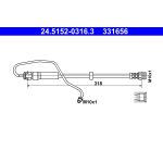 Tubo flessibile del freno ATE 24.5152-0316.3