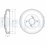 Tamburo freno DELPHI BF673