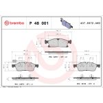 Juego de pastillas de freno, freno de disco BREMBO P 48 001
