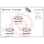Jeu de plaquettes de frein, frein à disque BREMBO P 10 073