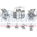 Compressore aria condizionata NISSENS NIS 890793