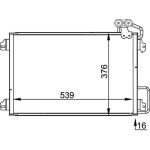 Condensador, sistema de ar condicionado MAHLE AC 304 000P