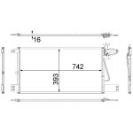 Condenseur, climatisation MAHLE AC 555 000S