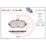 Levyjarrun jarrupalasarja BREMBO P 50 036
