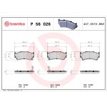 Bromsbeläggssats, skivbroms BREMBO P 56 026