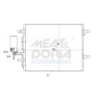 Condensador, sistema de ar condicionado MEAT & DORIA 991211
