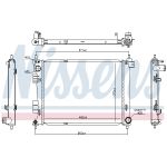 Radiador, refrigeración del motor NISSENS 606735