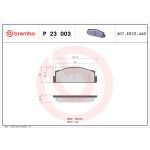 Bromsbeläggssats, skivbroms BREMBO P 23 003