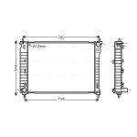Motorradiateur  AVA COOLING OLA2435