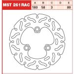 Remschijf TRW MST261RAC, 1 Stuk