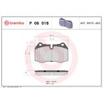Bromsbeläggssats, skivbroms BREMBO P 06 018