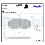 Bromsbeläggssats DELPHI LP3543, fram