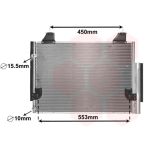 Condensator, airconditioning VAN WEZEL 53005563
