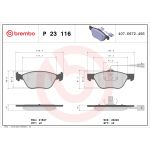 Jogo de pastilhas de travão, travão de disco BREMBO P 23 116