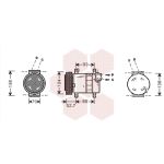 Airco-compressor VAN WEZEL 1700K088