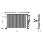 Condensator, airconditioning AVA COOLING JE5019