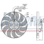 Ventilador, refrigeración del motor NISSENS 85676