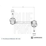 Haste/braço, estabilizador BLUE PRINT ADBP850040
