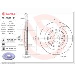 Disque de frein BREMBO 09.F386.11, 1 pièces