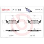 Bromsbeläggssats, skivbroms BREMBO P 11 010
