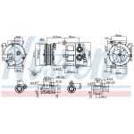Airconditioning compressor NISSENS 890179