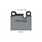 Kit de plaquettes de frein, frein à disque TEXTAR 2091001, Avant