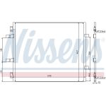 Condensatore, impianto di climatizzazione NISSENS 940201