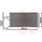 Condensator, airconditioning VAN WEZEL 17005289