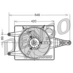 Ventilador, arrefecimento do motor DENSO DER01010