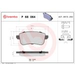 Bromsbeläggssats BREMBO P 68 064, bak