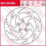 Disque de frein TRW MST501SWL, 1 Pièce