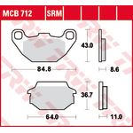 Juego de pastillas de freno TRW MCB712SRM