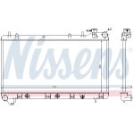Radiador, refrigeración del motor NISSENS 64186