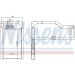 Intercambiador de calor, calefacción interior NISSENS 707324