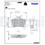 Bremsbelagsatz DELPHI LP2255, Hinten