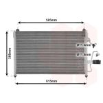 Condensador, sistema de ar condicionado VAN WEZEL 81005013