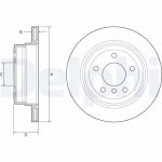 Disque de frein DELPHI BG4946C à l'arrière, ventilé, hautement carbonisé, 2 pièce