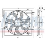 Ventilador, refrigeración del motor NISSENS 85946