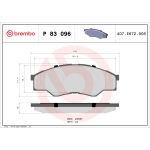 Juego de pastillas de freno, freno de disco BREMBO P 83 096